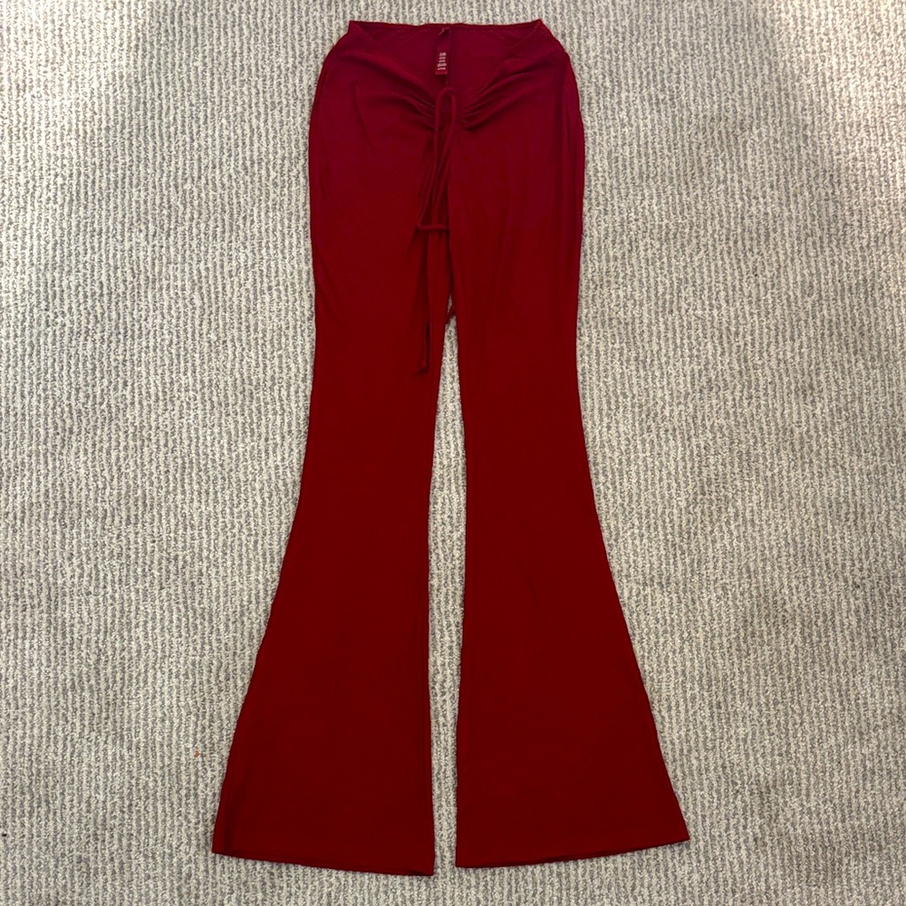 skims Red Flared Pants
